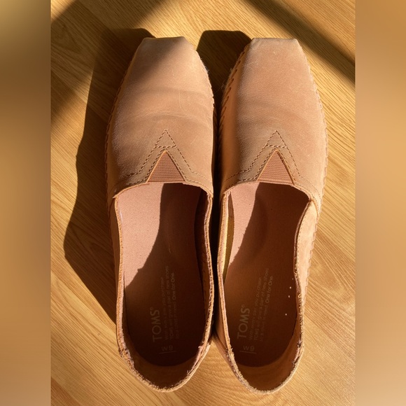 Toms Leather Rope Sole in Honey Tan Leather - Picture 2 of 7